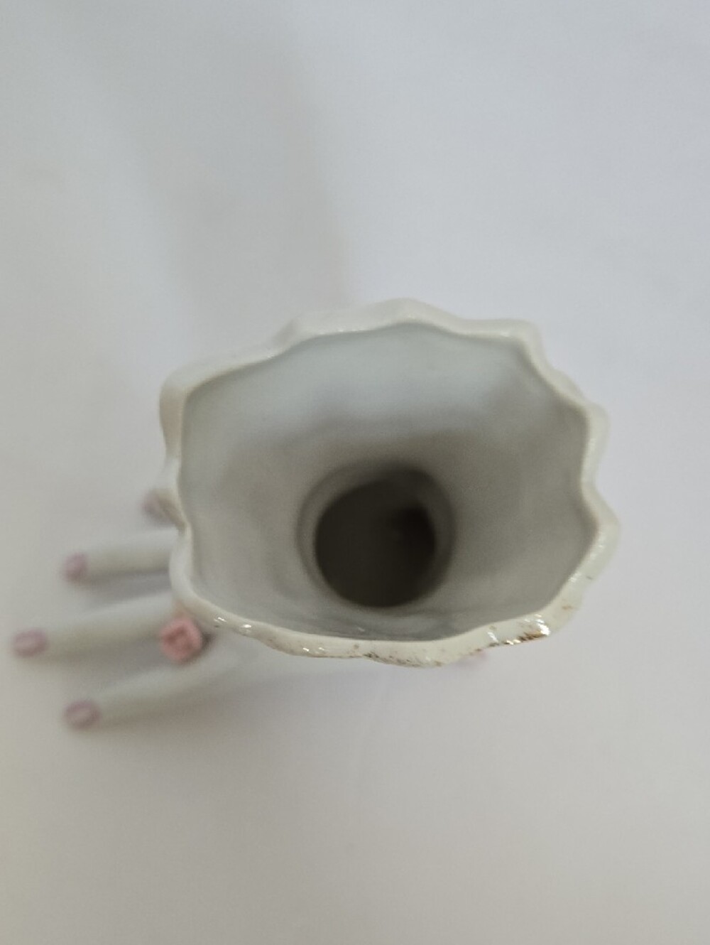 Vintage Hand Vase Pink Roses 4¾ Inch x 4½" Inch Made In Japan - Picture 14 of 16
